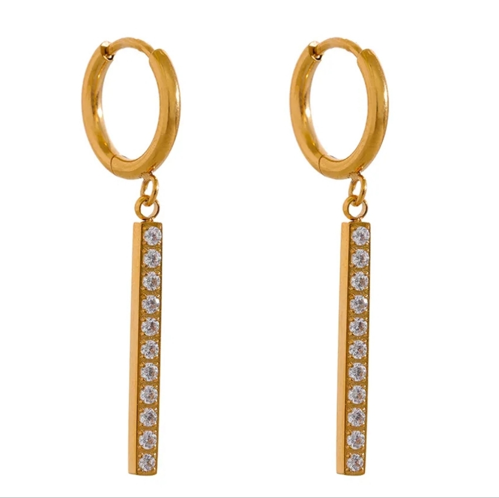 Adorable Dangle Stick Diamond Earrings